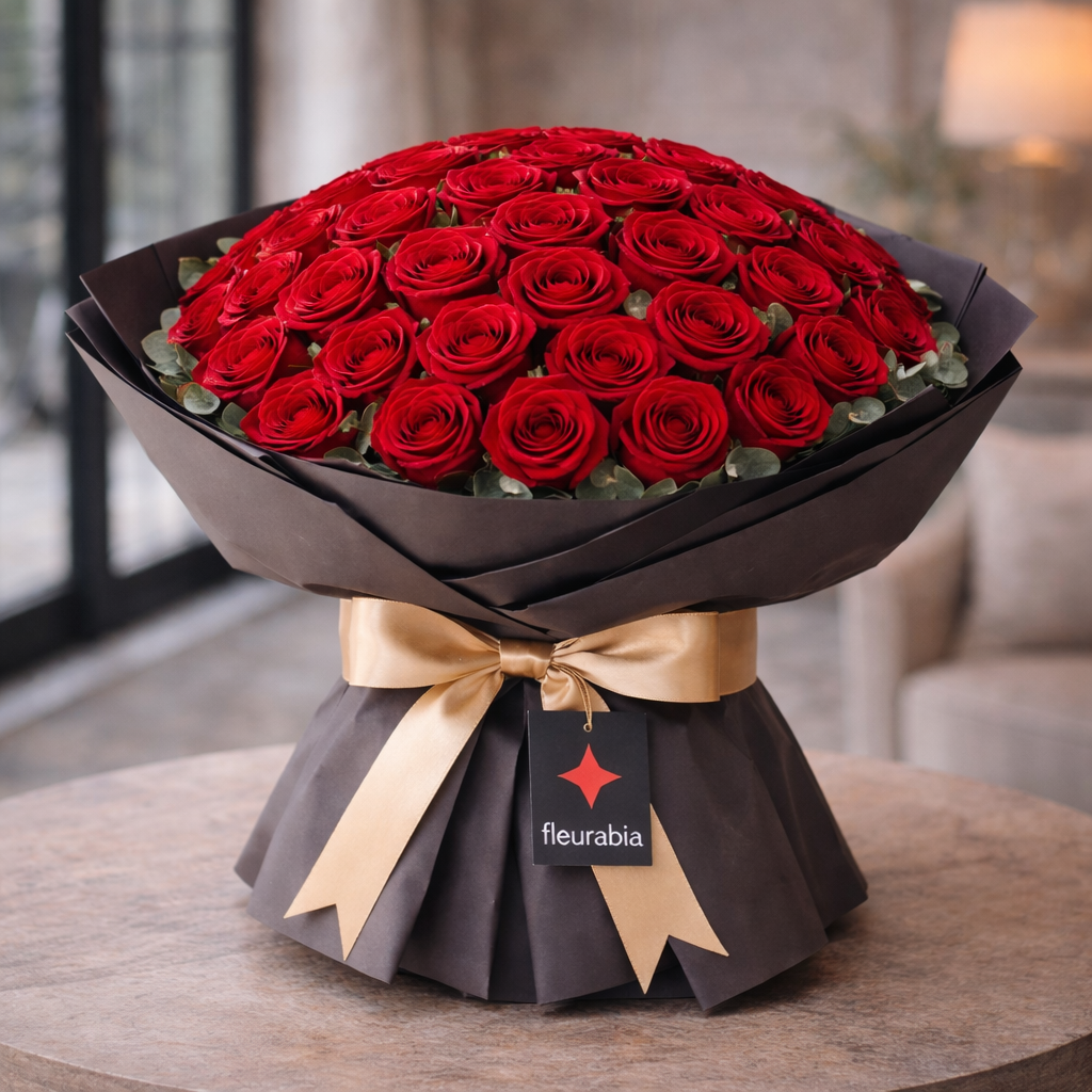 50 Red Roses - Rose Bouquets