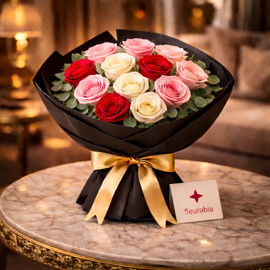 11 Mixed Roses - Rose Bouquets