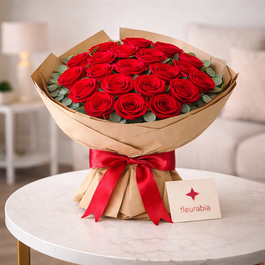 21 Red Roses - Rose Bouquets