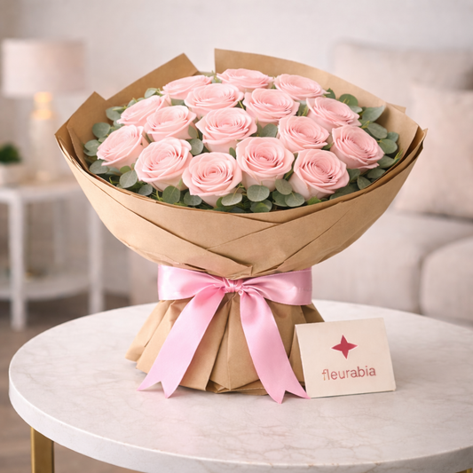 21 Pink Roses - Rose Bouquets