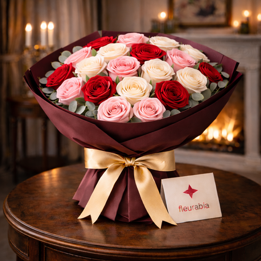 25 Mixed Roses - Rose Bouquets