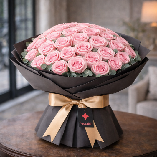 50 Pink Roses - Rose Bouquets