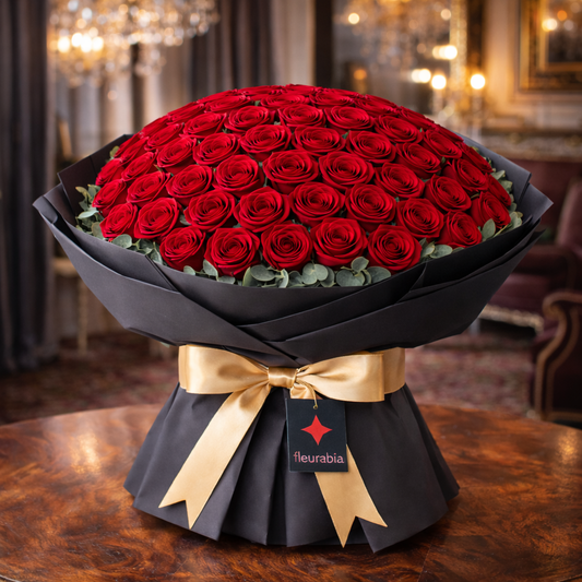 100 Red Roses - Rose Bouquets