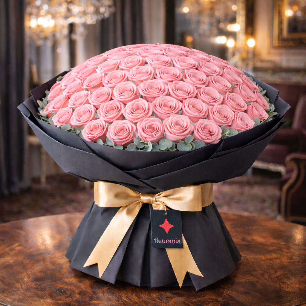 100 Pink - Rose Bouquets