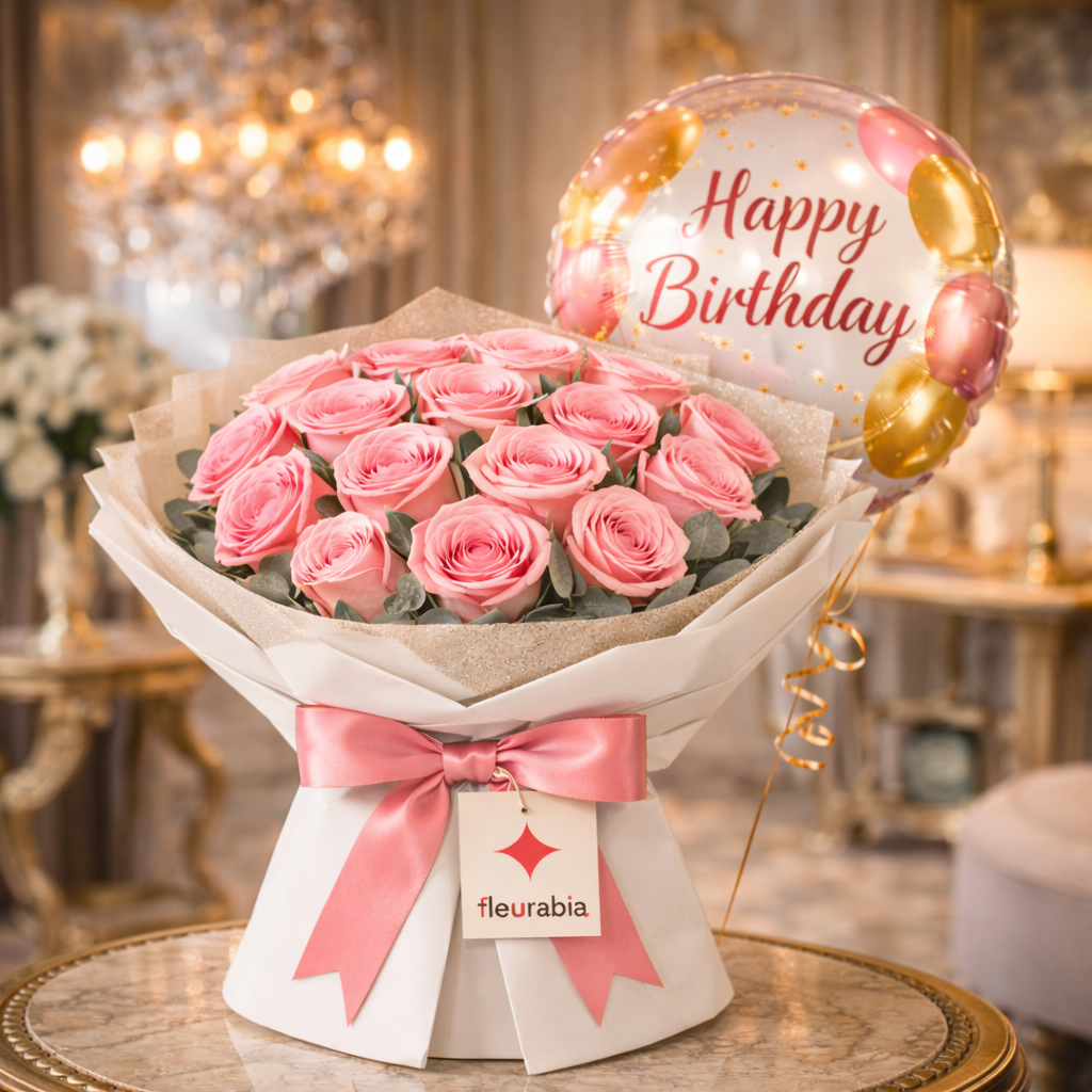 21 Pink Roses - Birthday Collections