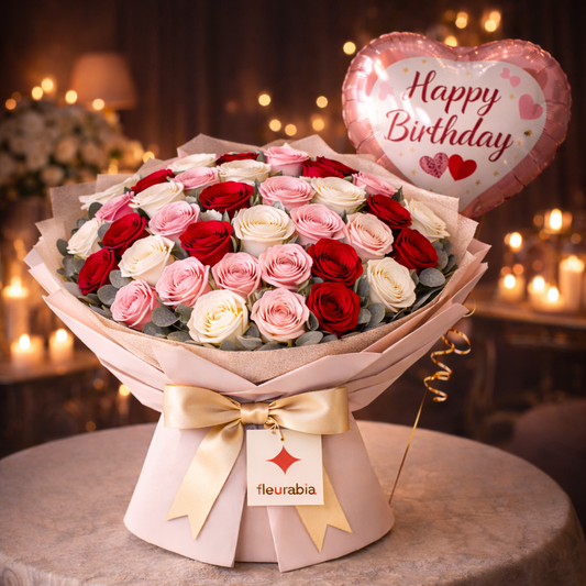 50 Mixed Roses - Birthday Collections