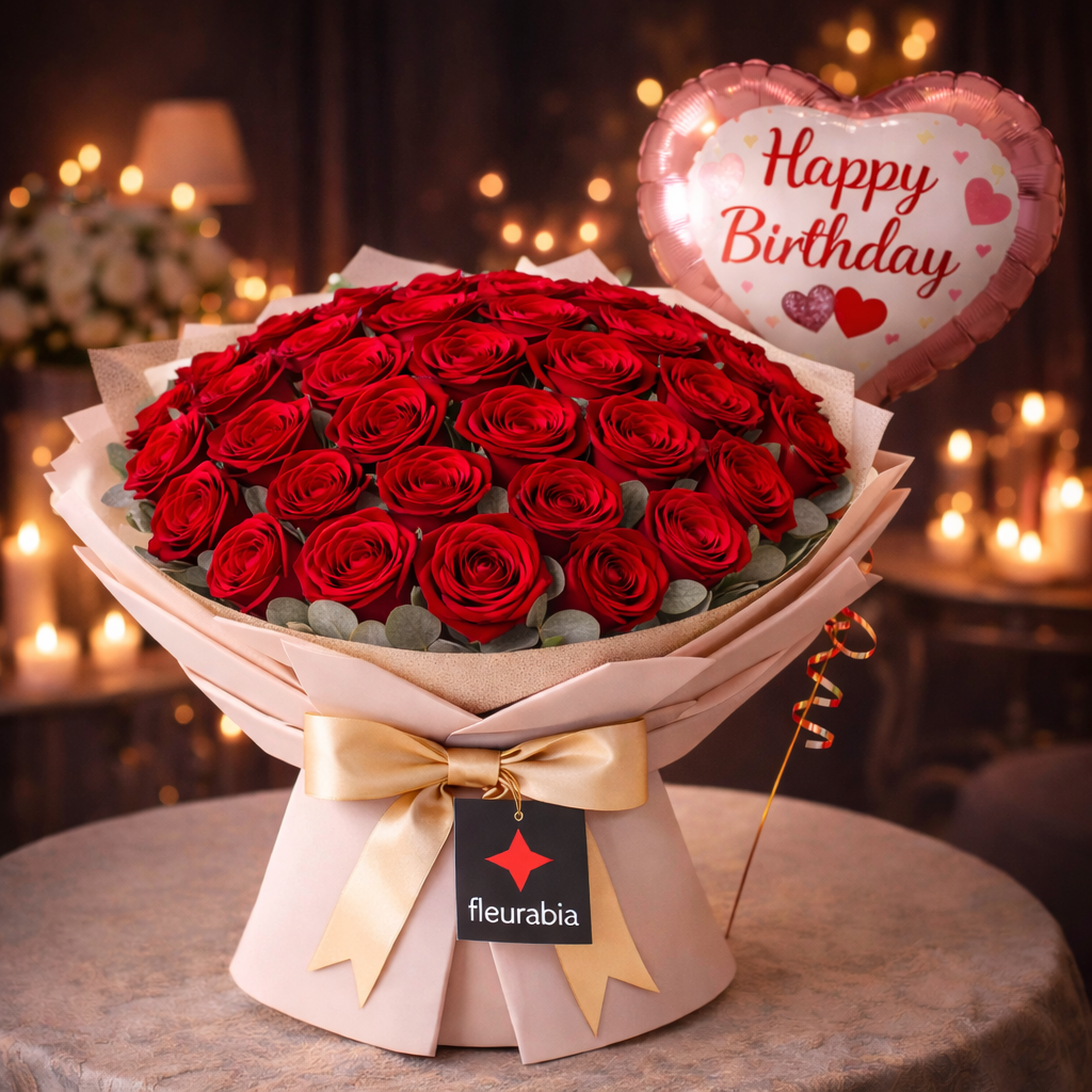 50 Red Roses - Birthday Collections