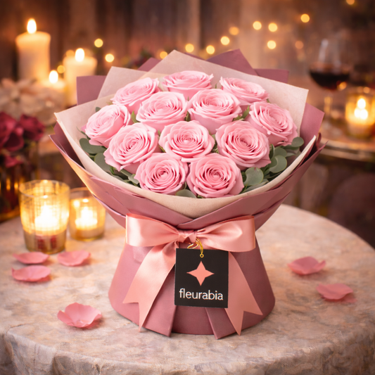 11 Pink Roses - Romantic Roses