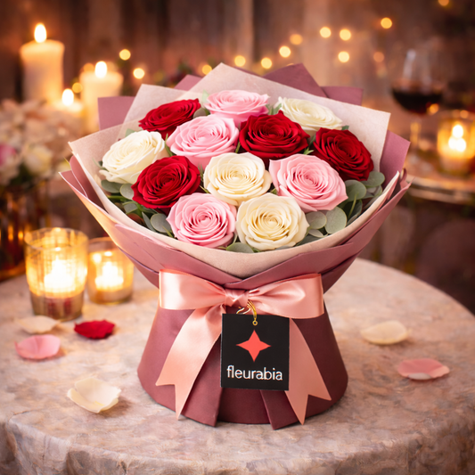 11 Mixed Roses - Romantic Roses
