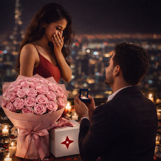 Will You Marry Me Roses Bouquet - 55 Roses