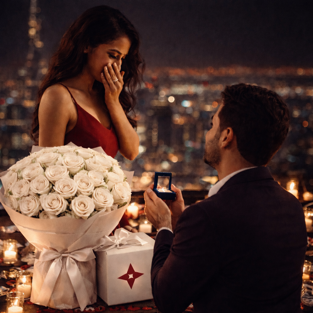 Will You Marry Me Roses Bouquet - 55 Roses